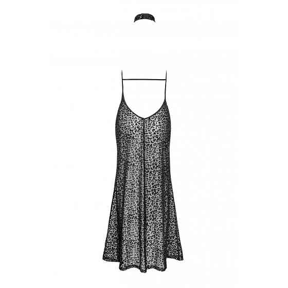 Сексуальное длинное леопардовое платье Noir Handmade F288 Noir Dress long - black - L Sex Aura Киев