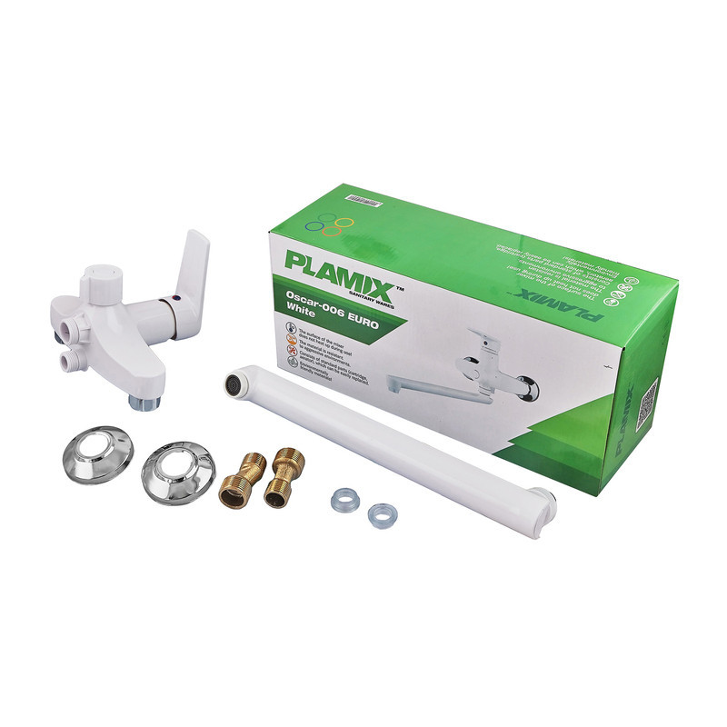 Змішувач для ванни Plamix Oscar-006 Euro Білий    ( PM0599 ) 29460 Харьков - изображение 3