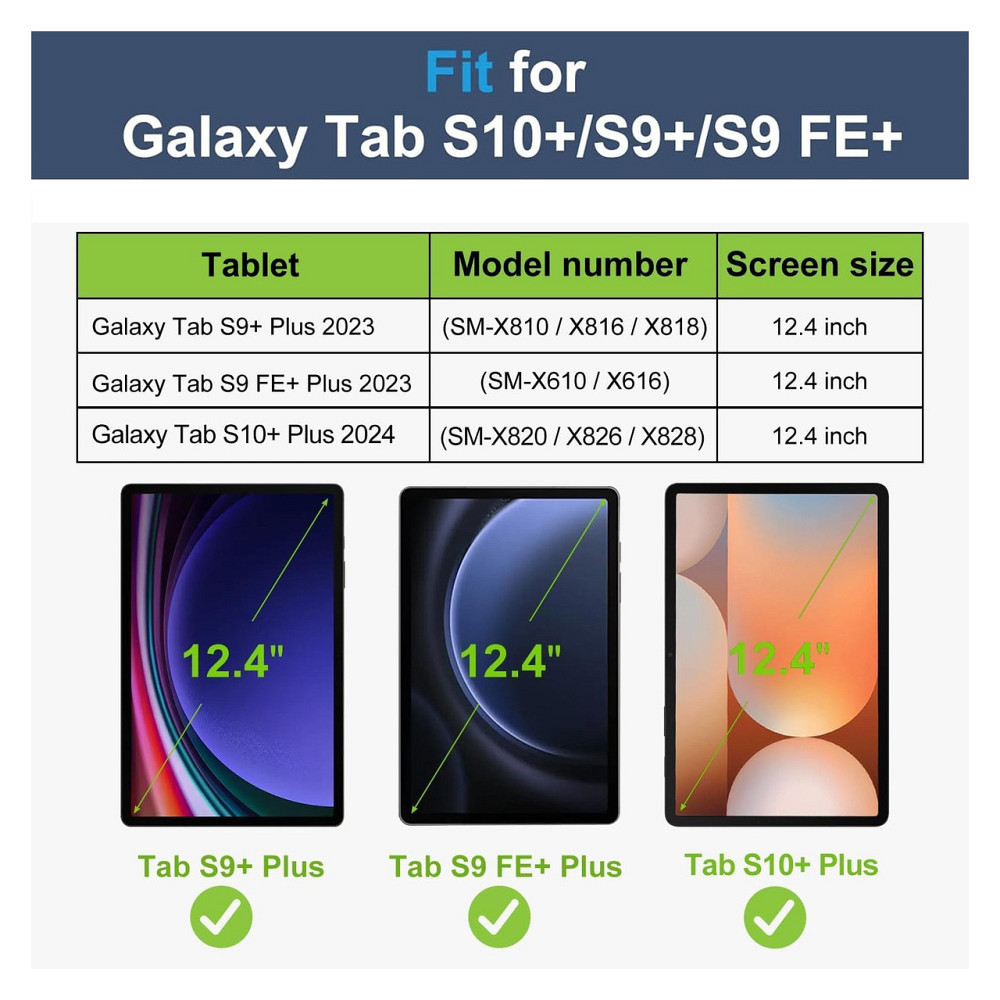 Чехол-клавиатура Nanhent QWERTY для Samsung Galaxy Tab S10 S9 S9 FE 12.4 Bluetooth тачпад RGB 7 цветов USB-C Киев - изображение 5