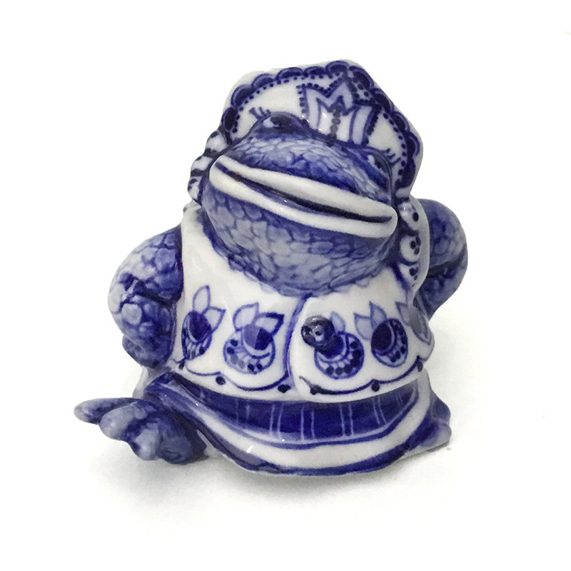 Фигурка из керамики Гжель Жаба королевна Киев - изображение 1