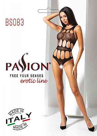 Сексуальний боді з вирізами Passion BS083 black Sex Aura Київ