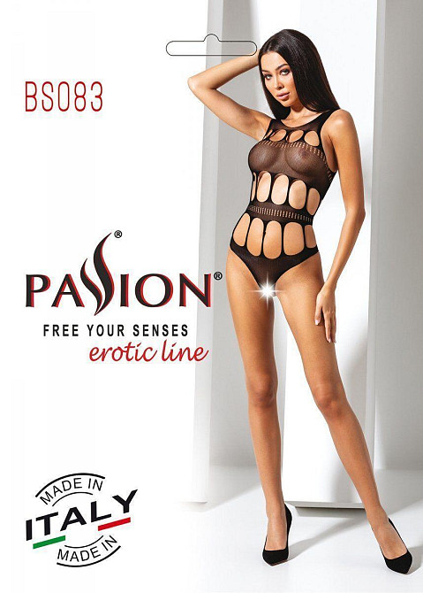 Сексуальний боді з вирізами Passion BS083 black Sex Aura Київ - фото 6