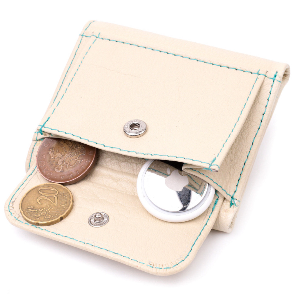 Стильний невеликий гаманець для модниць з натуральної шкіри ST Leather 19506 Білий Київ - фото 7