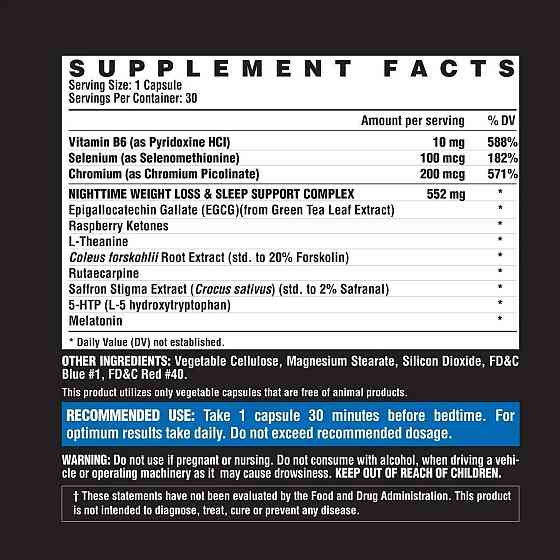 Lipo-6 Black Nighttime UC  30 caps Луцьк