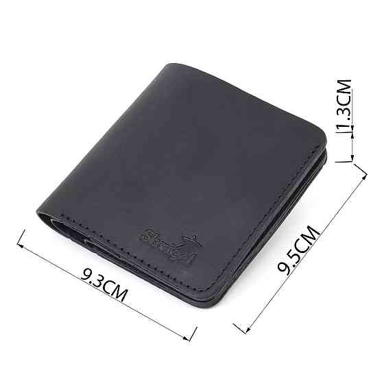 Матовое мужское портмоне из натуральной кожи Shvigel 16600 Черный Киев