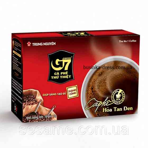 Вьетнамский черный растворимый кофе G7 Trung Nguen Coffee Харьков