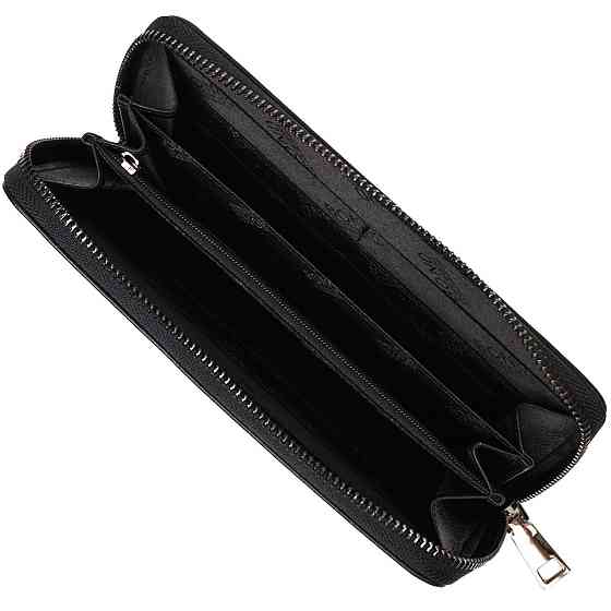 Стильний жіночий гаманець із натуральної гладкої шкіри BOND 22054 Чорний Київ