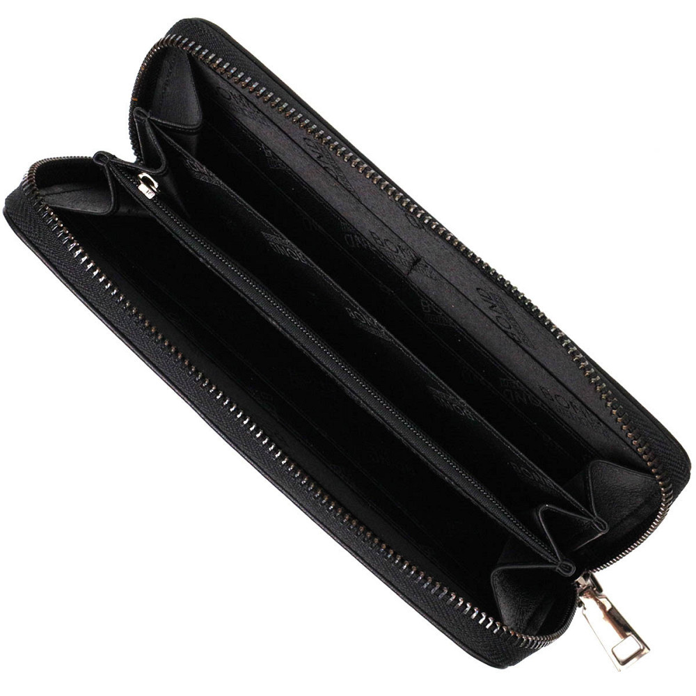 Стильний жіночий гаманець із натуральної гладкої шкіри BOND 22054 Чорний Київ - фото 4