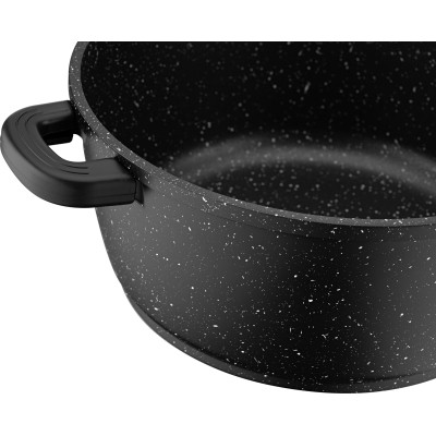 Каструля Ardesto Gemini Anzio скляна кришка 24 см 4,4 л чорна (AR2424GE) Вінниця - фото 9