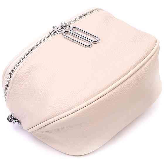 Современная женская сумка через плечо из натуральной кожи 22115 Vintage Белая Киев