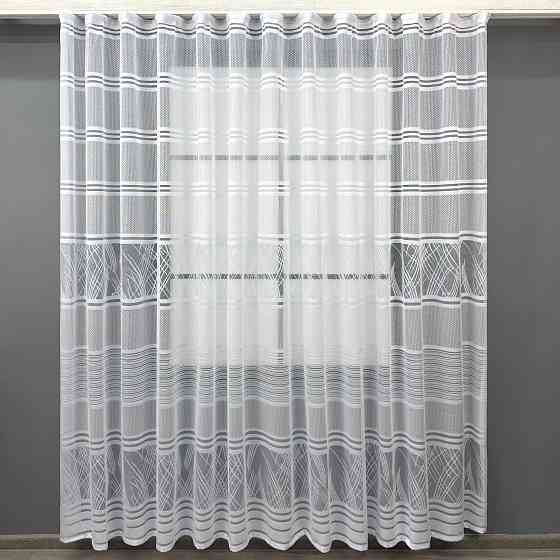 Короткий тюль VR-Textil 1942т Жаккард Белый 300х200 см (42-0882) Киев