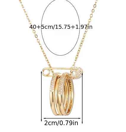 Подвеска с кольцом и булавкой, женская цепочка золотистая, минималистичное ожерелье Киев