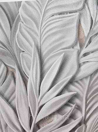 Шпалери метрові вінілові на флізеліні Sintra Vila листя гілки сірі на коричневому 533437 Київ