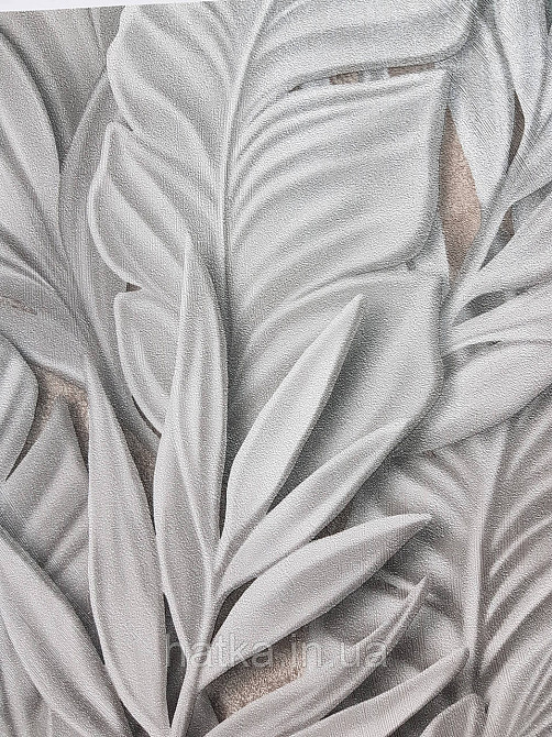 Шпалери метрові вінілові на флізеліні Sintra Vila листя гілки сірі на коричневому 533437 Київ - фото 2