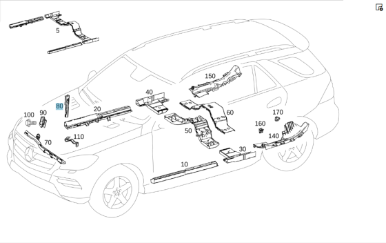 Mercedes-Benz  A1665461280 Кабельний канал на двигуні ML/GLE W166 GL/GLS X166 GLE Coupe C292 Одеса