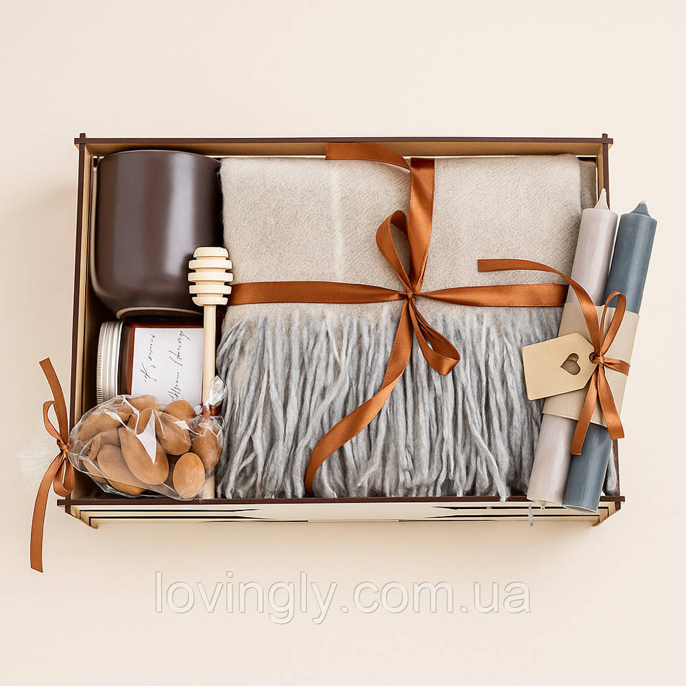 Подарочный бокс для мужчины в сдержанных оттенках с натуральным наполнением Ирпень - изображение 1