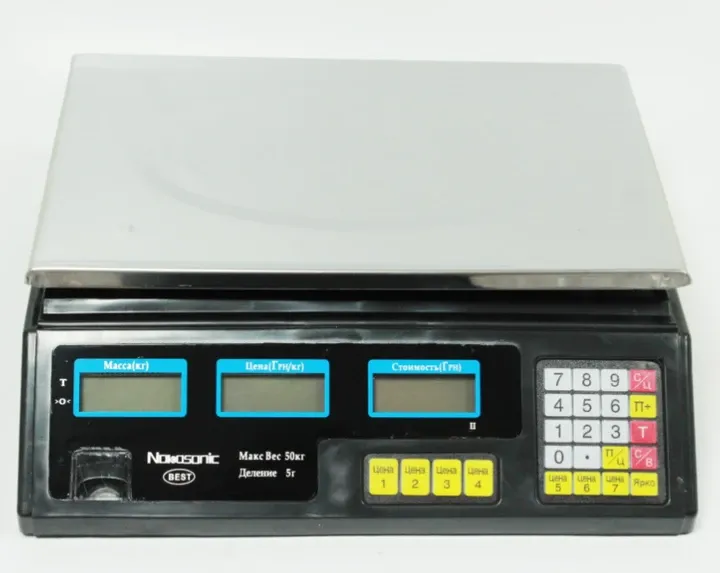 Торговые электронные весы NK-50kg до 50 кг с автообнулением, тарой и цифровым дисплеем с подсветкой Одесса - изображение 1