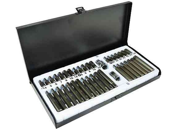 Набір біт торцевих "GeKo" [к-т  40 шт.]: Torx, Spline, Hex (шестигранні) Стрий