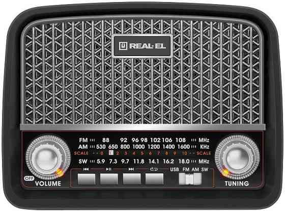 Радіоприймач REAL-EL X-520 Black Акумулятор Харьков