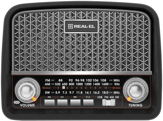 Радіоприймач REAL-EL X-520 Black Акумулятор Харьков - изображение 1