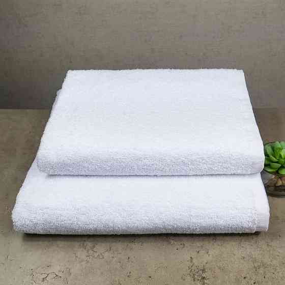 Набір махрових рушників 2шт GM Textile 50х90см, 70х140см 400г/м2 (Білий) Суми