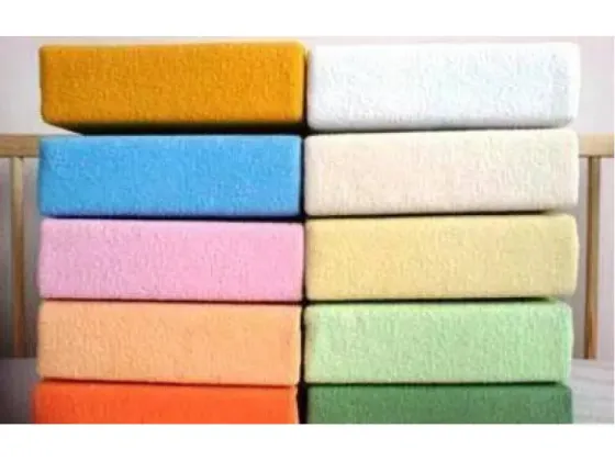 Digital салатовая Простынь махровая на резинке с наволочками Anisa (220х240+30 см) Київ