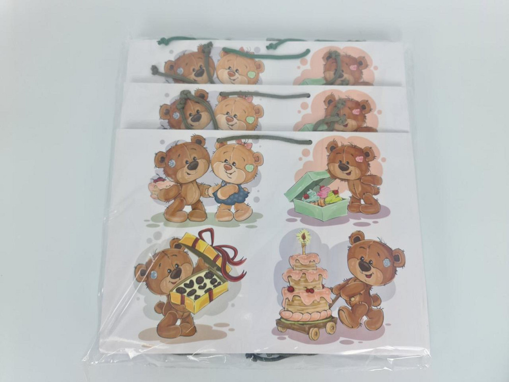 Бумажный большой горизонтальный пакет  36/22/10(артBG-163) (12 шт) Харків - фото 3