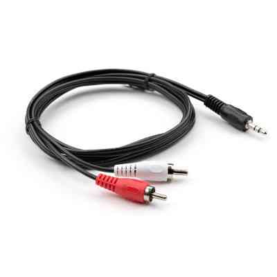 Кабель мультимедийный Jack 3.5mm M to 2xRCA 1.5 m Vinga (VCPDCJ35MRCA21.5BK) Винница