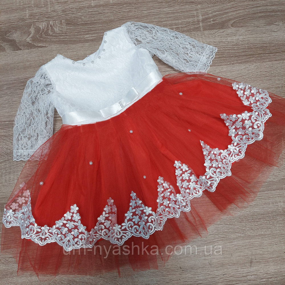 Нарядное пышное платье на годик 