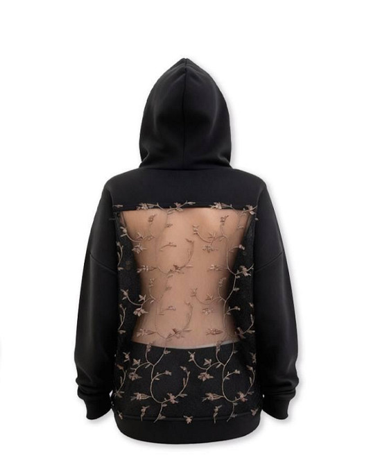 Жіноче худі з сіточкою та малюнком на спині Одеса - фото 2