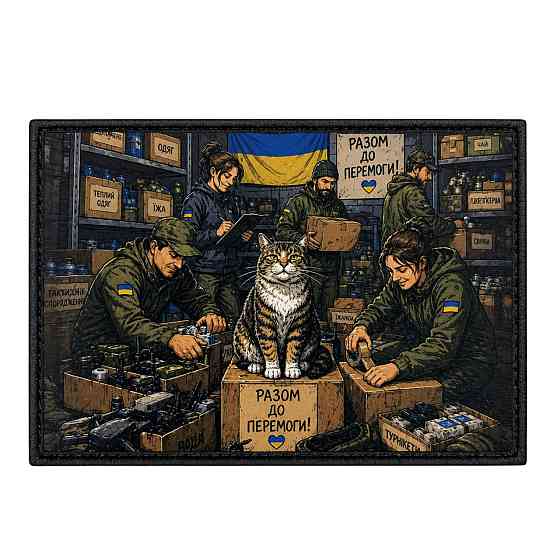 Патч / шеврон Разом до Перемоги з котом Запоріжжя