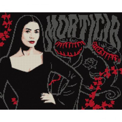 Картина по номерам Santi Wednesday Mysterious Morticia 40х50 см, алмазна мозаїка (955114) Винница - изображение 1