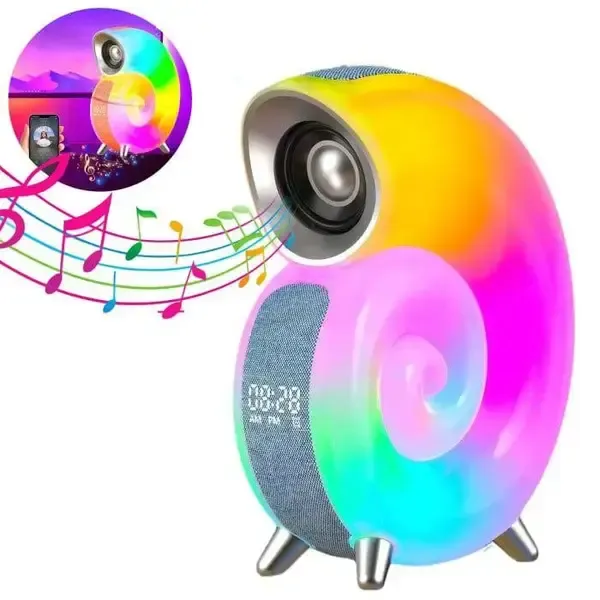 Беспроводная умная колонка ночник Улитка Conch Music Light 4 в 1 портативный RGB светильник с Bluetooth Коломия - фото 1