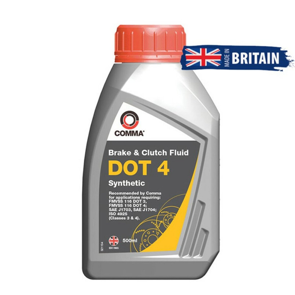 Гальмівна рідина Comma DOT 4 BRAKE FLUID 500мл Київ - фото 1