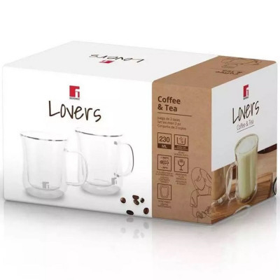 Набор чашек Bergner Coffee & Tea lovers 230 мл 2 шт (BG-20115-MM) Винница - изображение 3