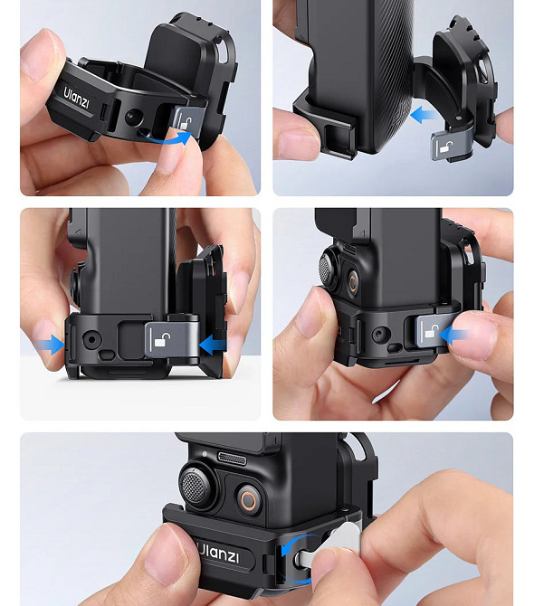 Рамка Pocket 3 адаптер на крепление для экшн камеры 1/4 Uka Action Ulanzi PK13 Киев - изображение 2