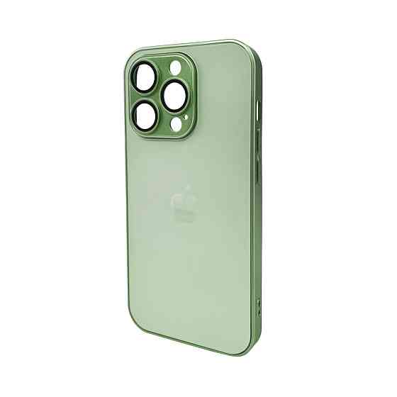 Чохол для смартфона AG Glass Matt Frame Color Logo for Apple iPhone 15 Pro Light Green Киев