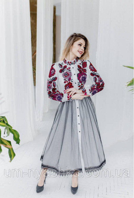 Жіноча вишита сукня, чорна вишиванка жіноча Кривой Рог - изображение 7