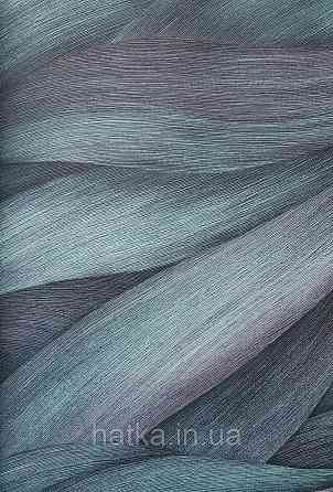 Обои виниловые на флизелин Erismann Casual Chic 1.06х10 геометрия абстракция листья бирюзовые черные 10257-18 Киев