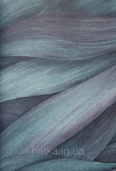 Обои виниловые на флизелин Erismann Casual Chic 1.06х10 геометрия абстракция листья бирюзовые черные 10257-18 Киев - изображение 3