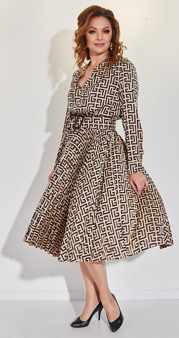 Шовкове плаття зі спідницею в складку гофре (46) Київ - фото 1