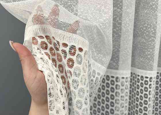 Тюль жаккард цвет молочный 2020т Киев