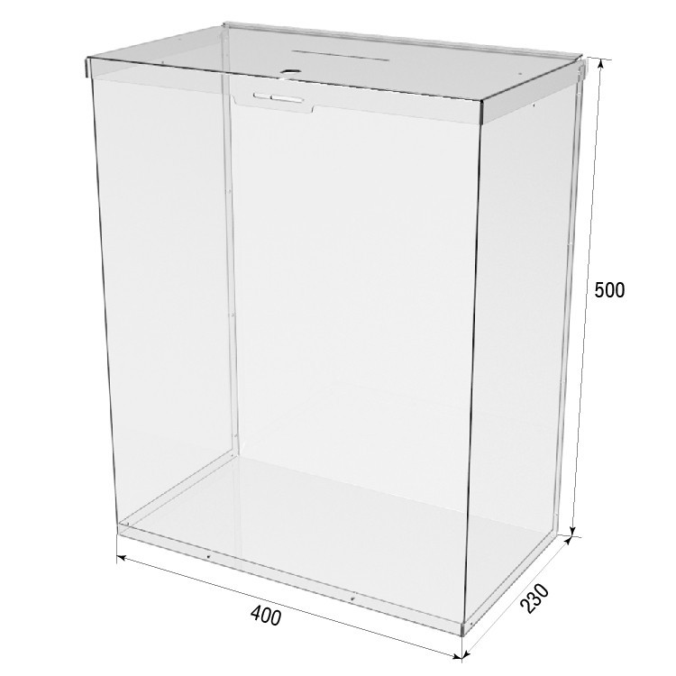 Ящик EKOSTAR с замком для пожертвований и сбора денег 400x230x500. Объем 46 литров Киев - изображение 4