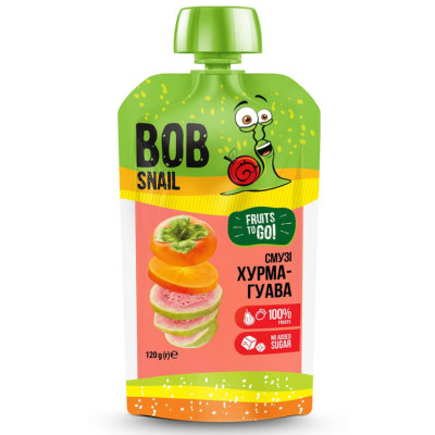 Дитяче пюре Bob Snail Равлик Боб Хурма-гуава 120 г (4820219343165) Вінниця - фото 1