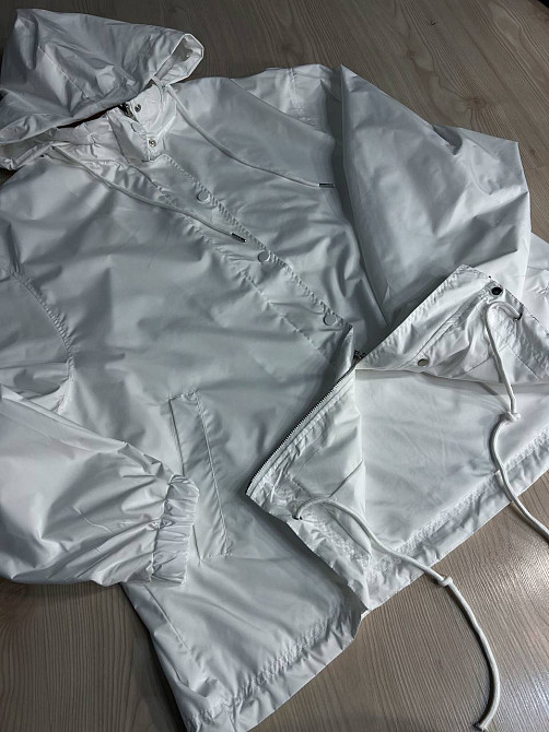 Куртка женская Lady Yep 9096-1 оверсайз ветровка удлиненная с капюшоном, белый, one size Киев - изображение 13