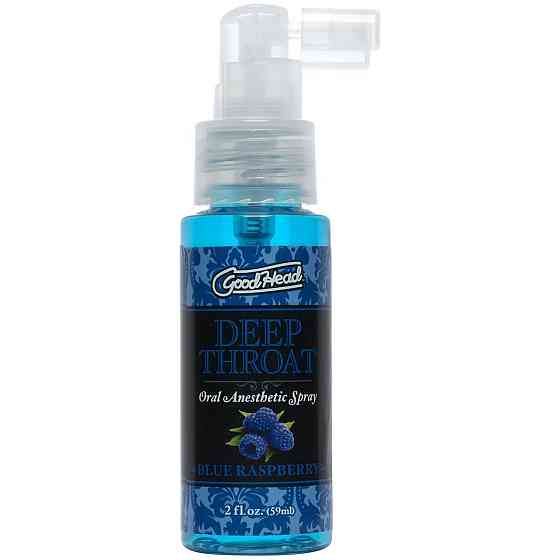Спрей для минета Doc Johnson GoodHead DeepThroat Spray – Blue Raspberry 59 мл для глубокого минета Sex Aura Киев