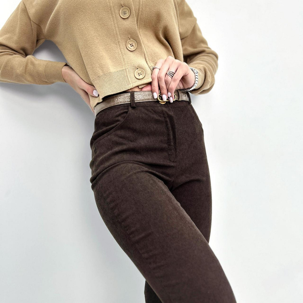 Класичні вельветові брюки "Axel" оптом | Батал | Розпродаж моделі Київ - фото 6