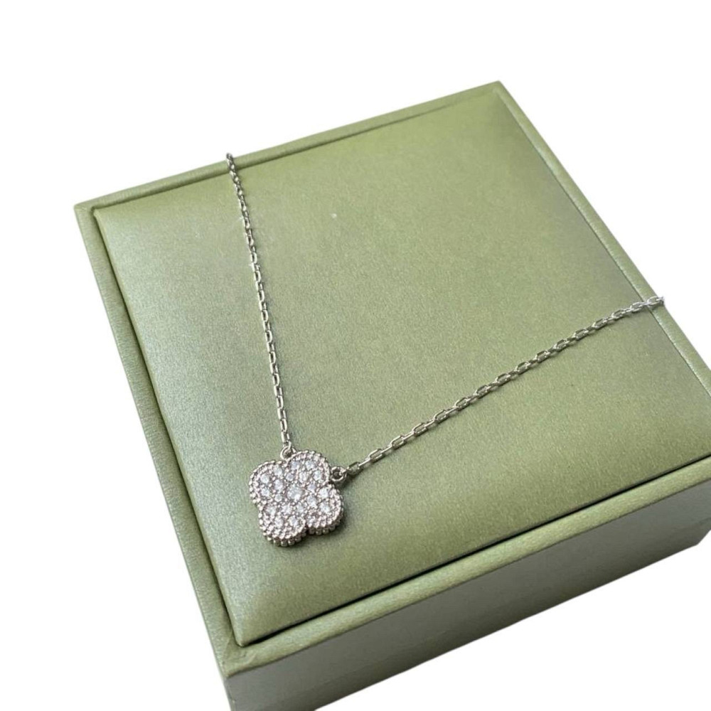 Подвеска Van Cleef цирконы посеребрение / подвеска клевер Одесса - изображение 1
