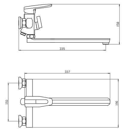 Смеситель для ванны Mixxus Pegas 006 Euro MI6245 - надежный и стильный Харьков