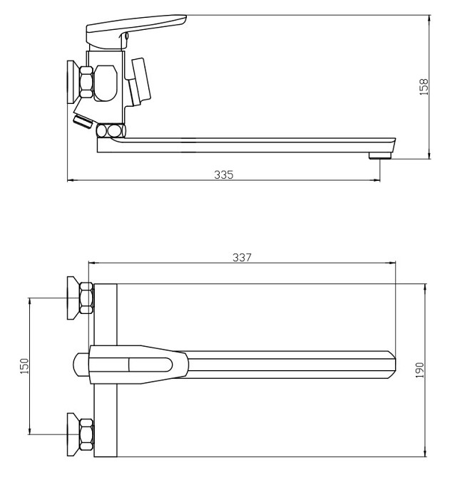 Смеситель для ванны Mixxus Pegas 006 Euro MI6245 - надежный и стильный Харьков - изображение 5